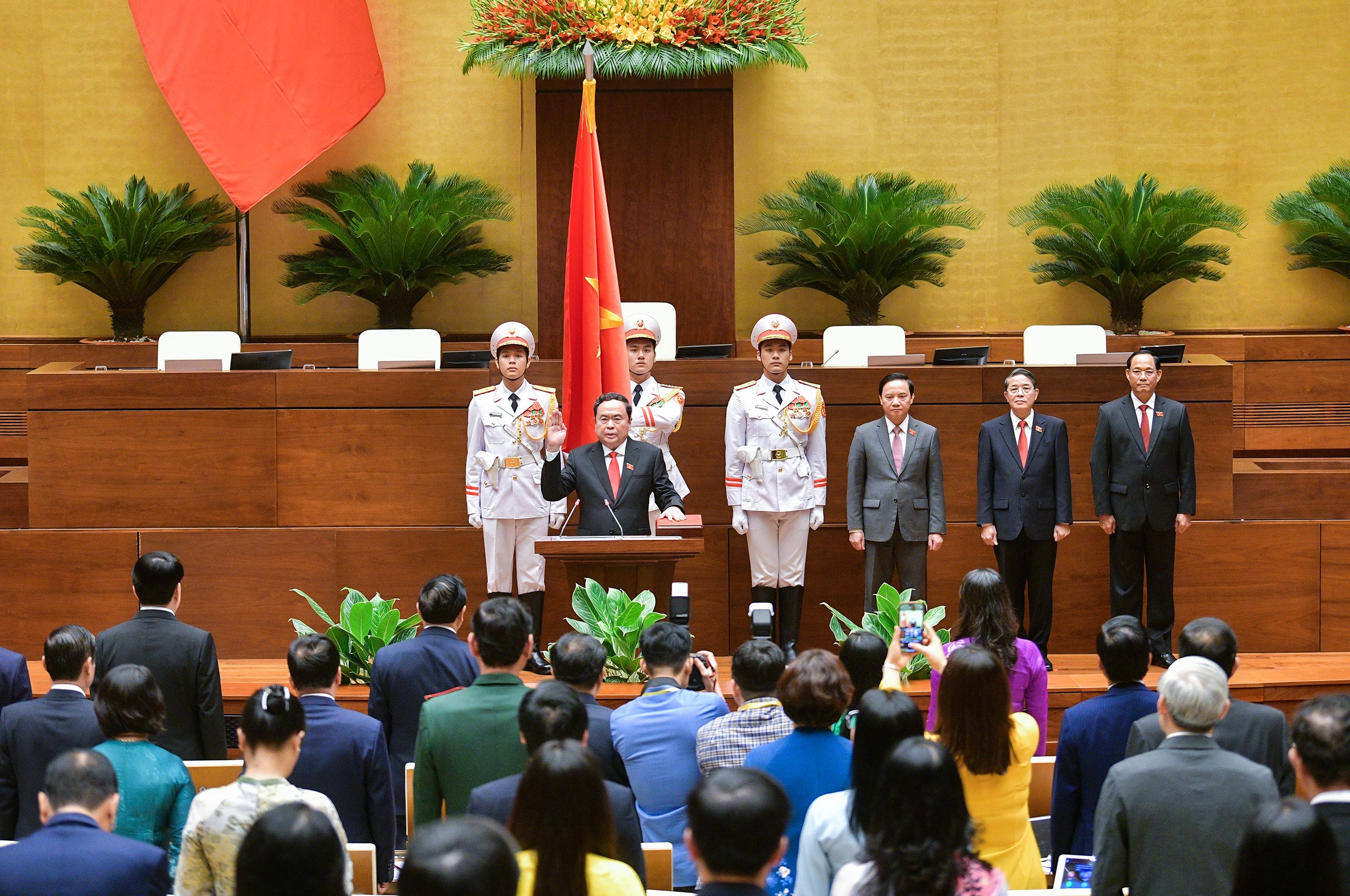 LỄ TUYÊN THỆ NHẬM CHỨC CỦA CHỦ TỊCH QUỐC HỘI TRẦN THANH MẪN